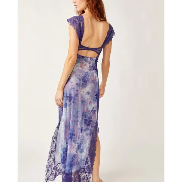 🎉LAST CHANCE🎉 FREE PEOPLE Suddenly Fine Maxi Slip / Spring Rain Combo - Picture 3 of 7